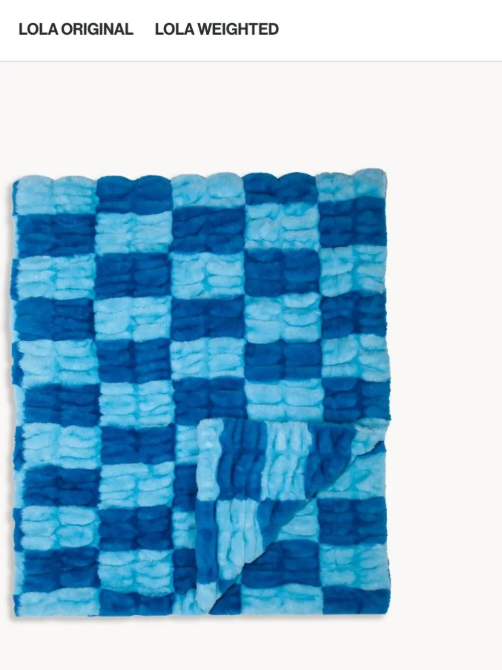 LOLA large blue-check blanket brand new